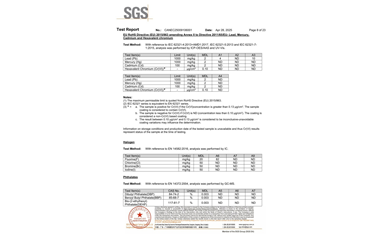 環(huán)保測(cè)試報(bào)告 ROHS+鹵素 CANEC25009106001