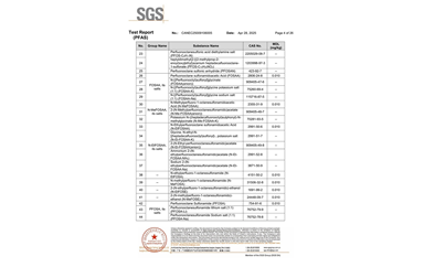 環(huán)保測試報告 PFAS CANEC25009106005