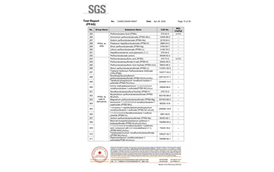 環(huán)保測試報(bào)告 PFAS CANEC25009106007